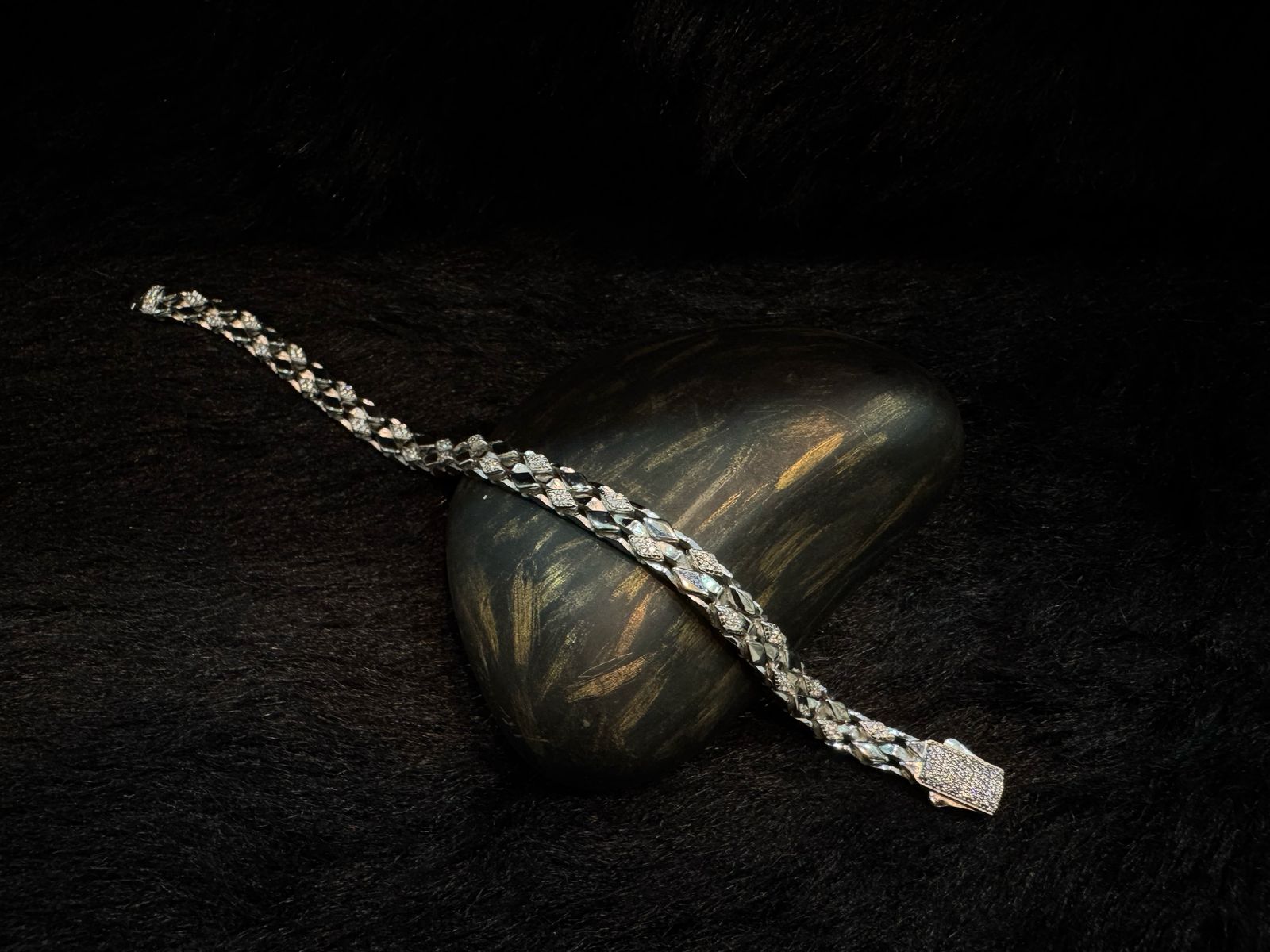 Braided Luxe Men's silver bracelet