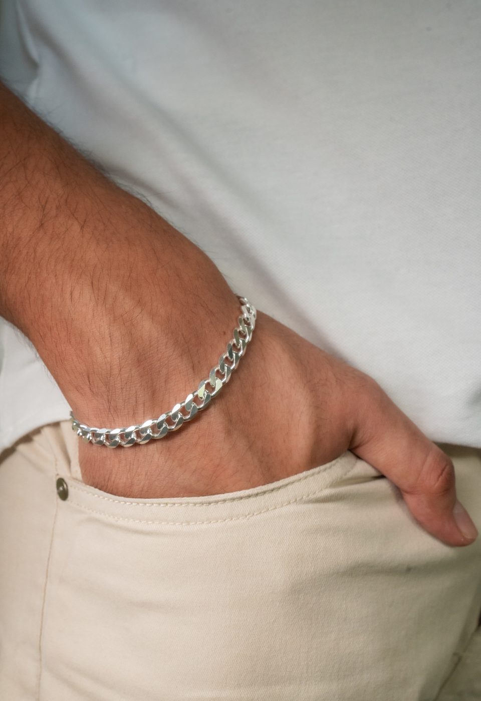 Men's Silver Bracelet 12